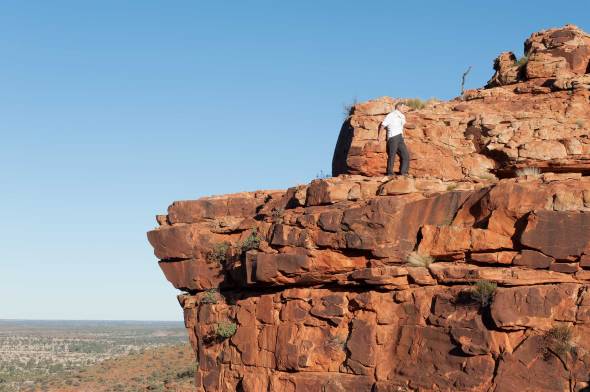 Massimo was certain a fashion forward pose would conceal his abject terror