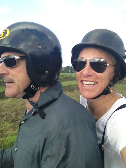 Expect to fasten your helmet with a knot