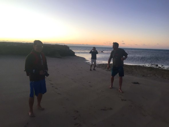 The boys at lakeside